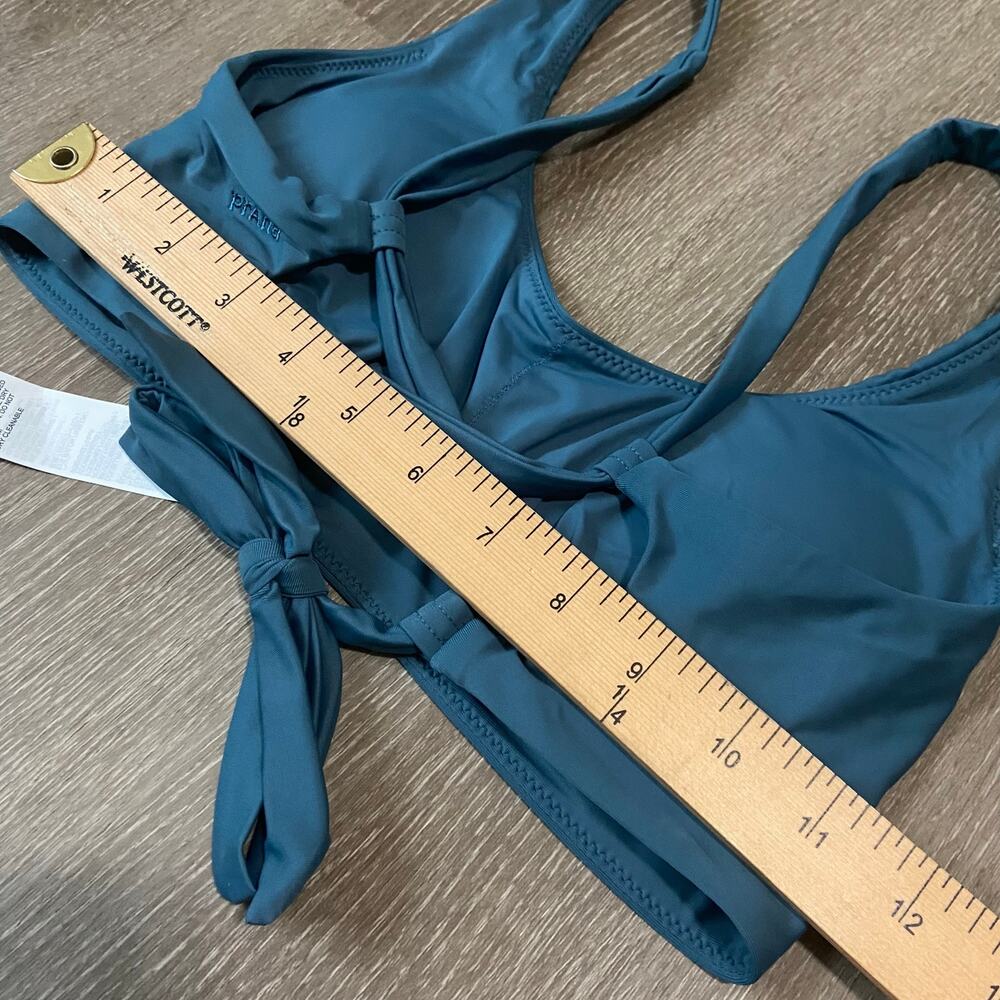 Prana Mallorca Swim Top Womens XS Catalina Lace Up Crisscross Back Bikini Sporty - Picture 8 of 9